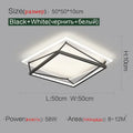 Modern geometric black metal led ceiling lamp for bedroom