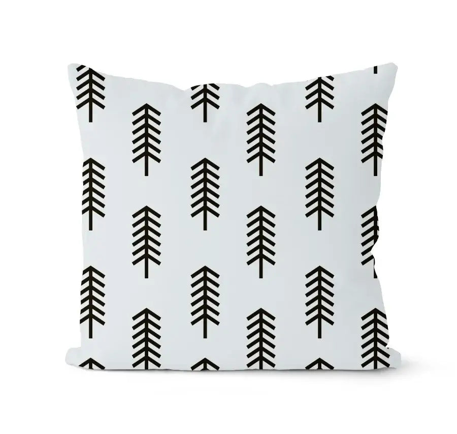 Modern geometric black & white pillowcase set – living room cushion