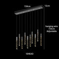 Modern geometric crystal chrome led chandelier living room pendant light
