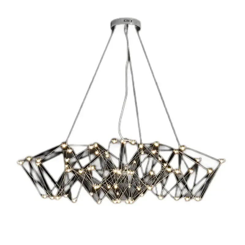 Modern geometric cube light pendant – dining room led chandelier