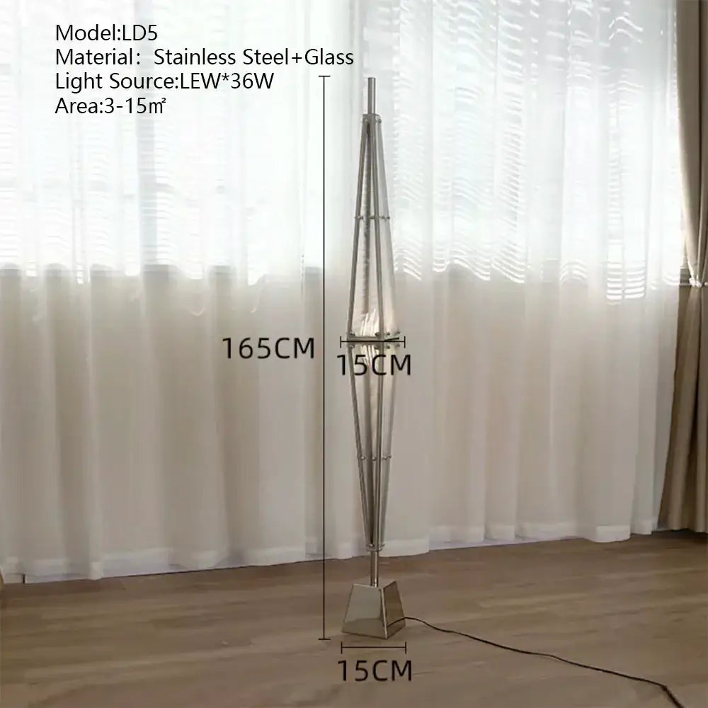 Modern geometric glass cone chandelier dining room pendant light