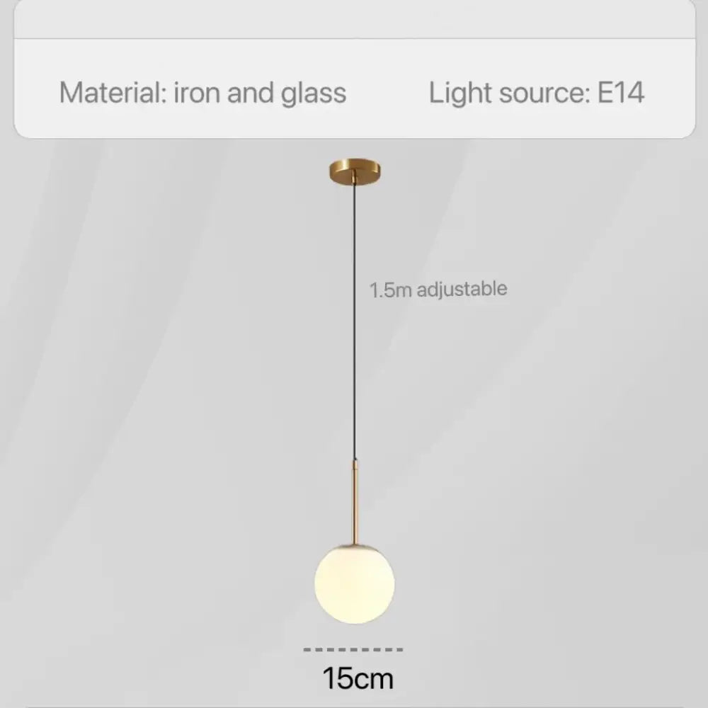 Modern geometric glass pendant lights for bedroom bedside