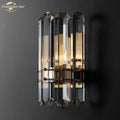 Modern geometric gold crystal wall sconce – living room nordic wall light