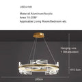 Modern geometric gold led pendant lights dining room crystal decor
