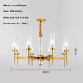 Modern geometric gold metal glass pendant light dining room