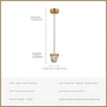 Modern geometric gold & silver crystal led pendant lights dining room