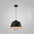Modern geometric iron diamond pendant lights for living room