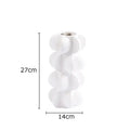 Modern geometric spiral black & white resin vase living room decor