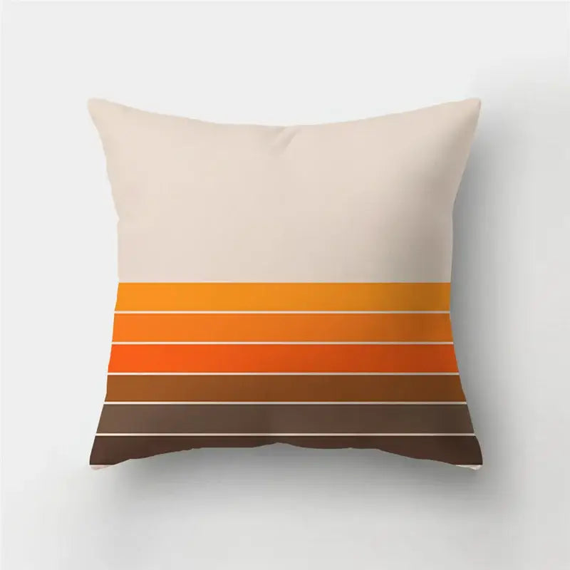 Modern geometric stripe patchwork pillow case set living room decor