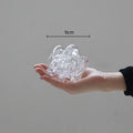Modern geometric transparent glass coil wound ball living room decor