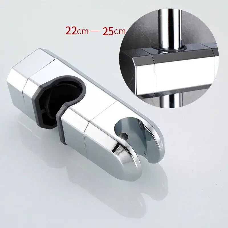 Modern geometric white & black shower slide rail holder bracket bathroom