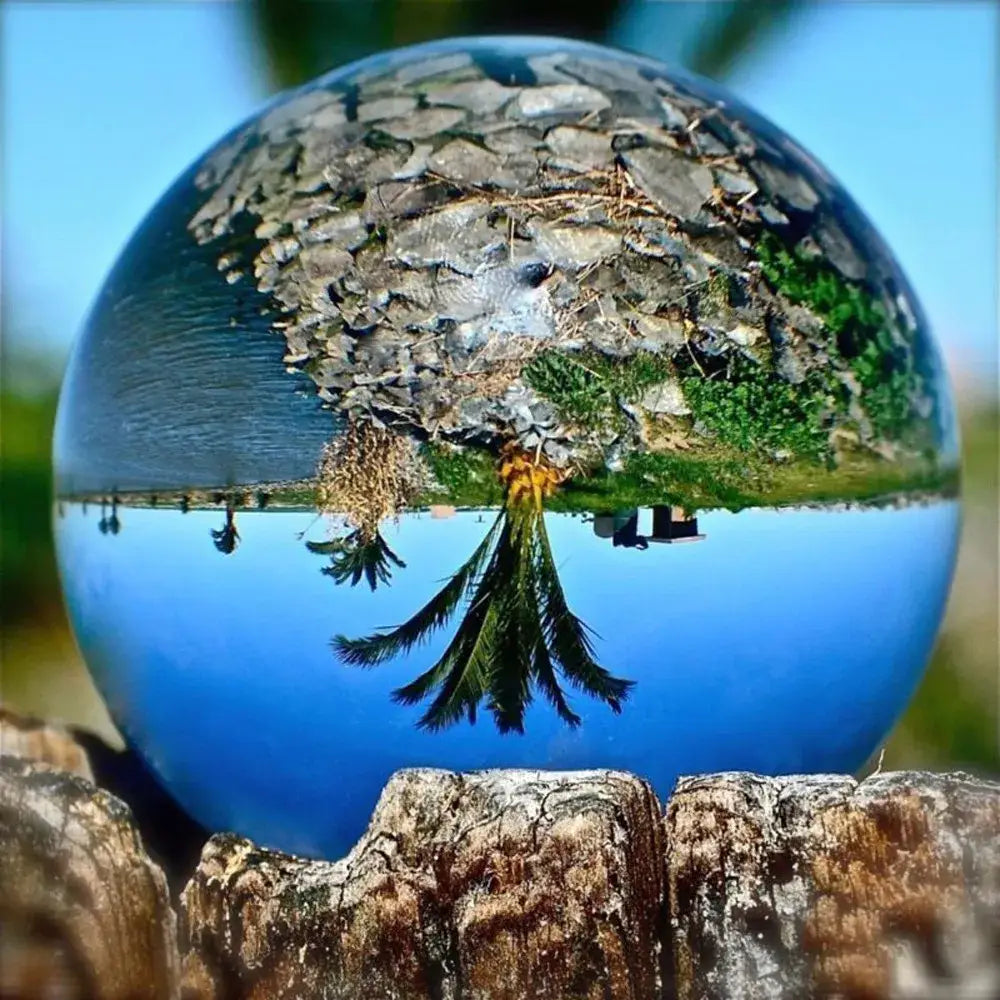 Modern glass crystal ball photography prop living room decor