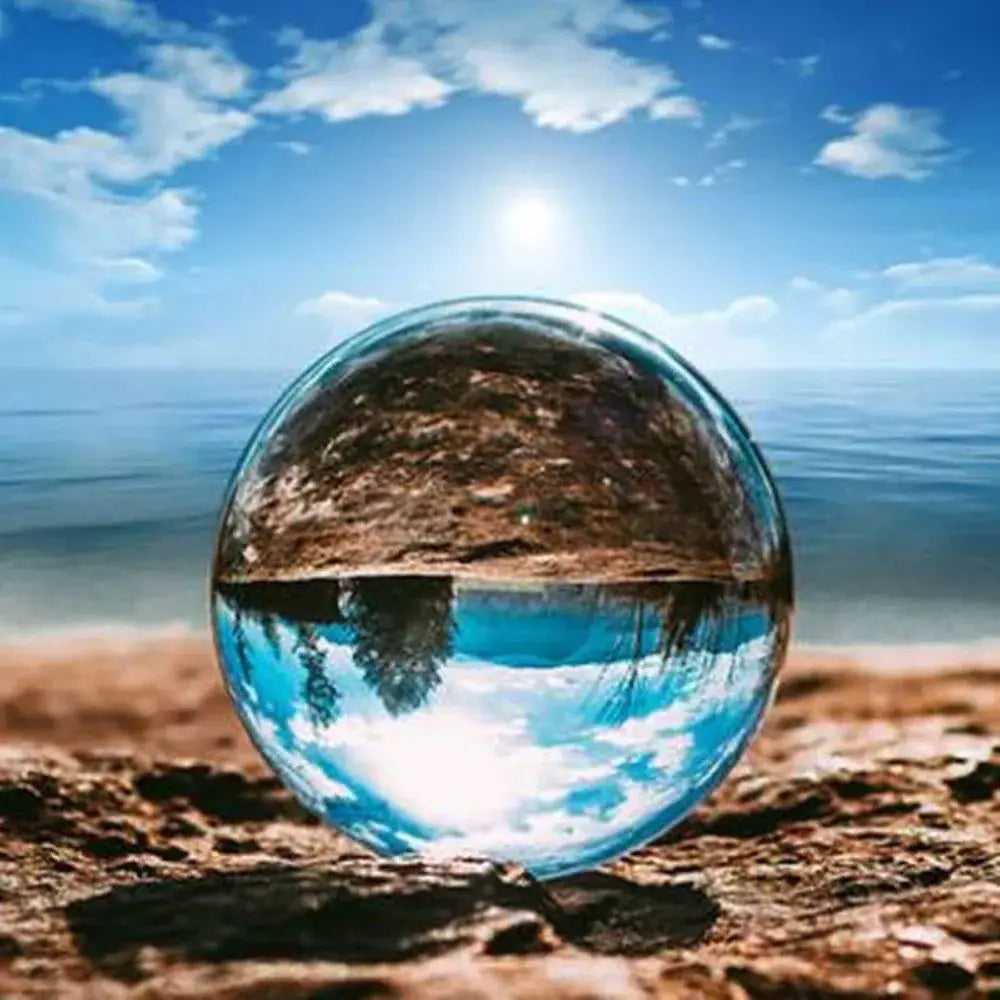 Modern glass crystal ball photography prop living room decor
