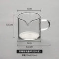 Modern glass cup with wooden handle measuring jug kitchen tool