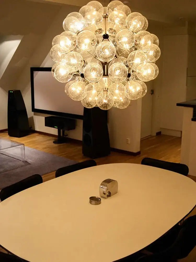 Modern glass dandelion g4 led chandelier dining room pendant light