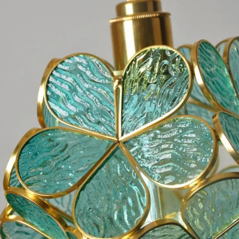Modern glass flower led pendant light for dining room