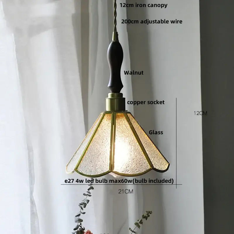 Modern glass flower led pendant light for dining room