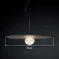 Modern glass flying saucer chandelier living room pendant light