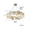 Modern glass orb crystal magic ring pendant light living room