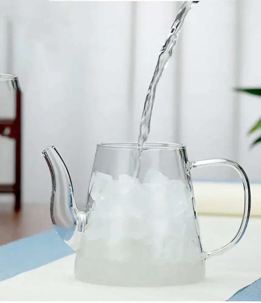 Modern glass tea infuser pot kitchen filtered teapot