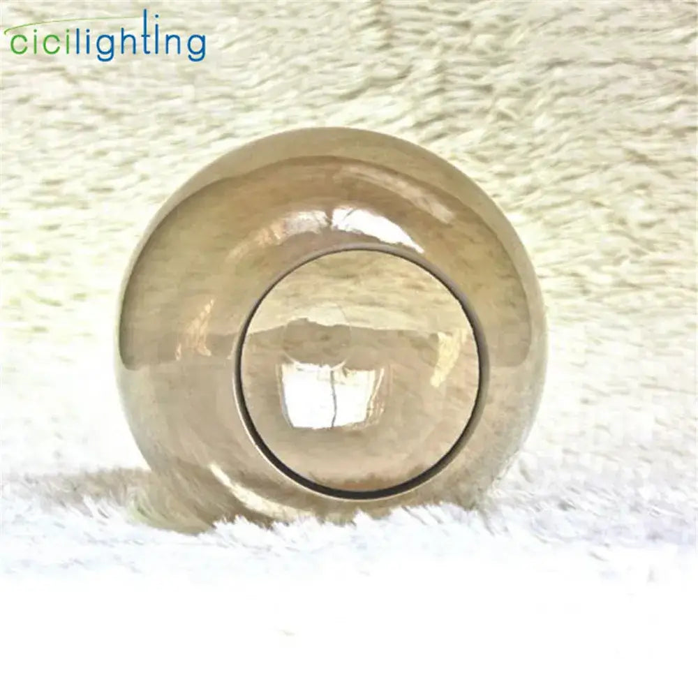 Modern glossy gold grey glass lamp shade bedroom sphere light