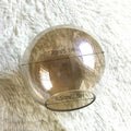 Modern glossy gold grey glass lamp shade bedroom sphere light