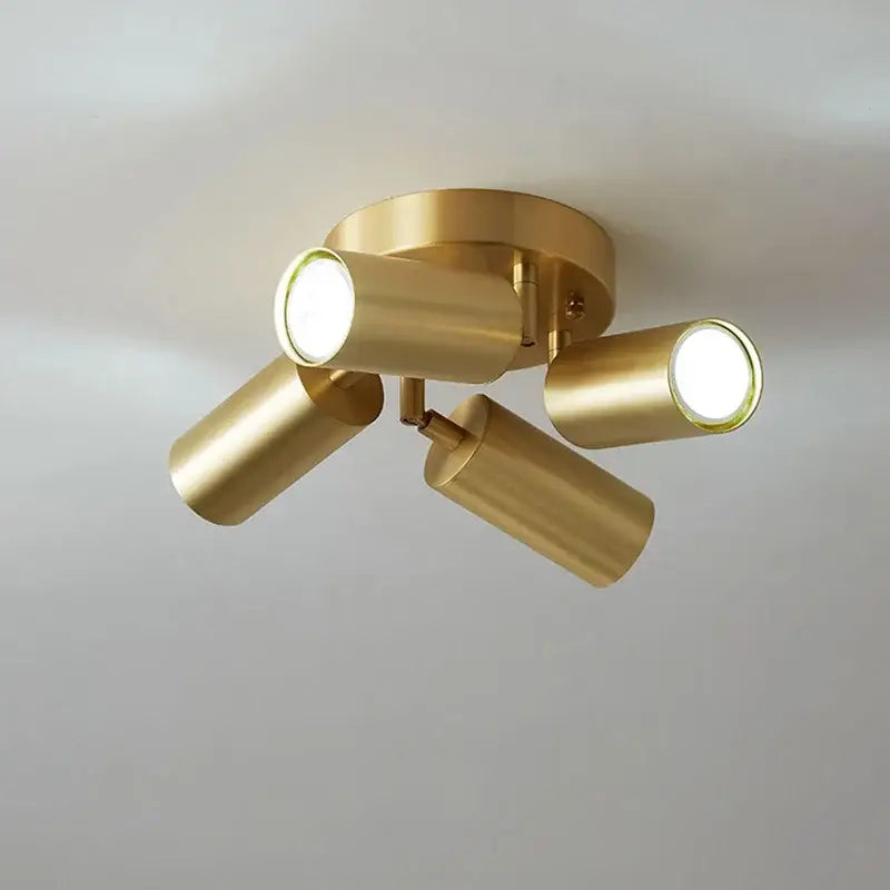 Modern gold 3-light adjustable led chandelier – living room lamp
