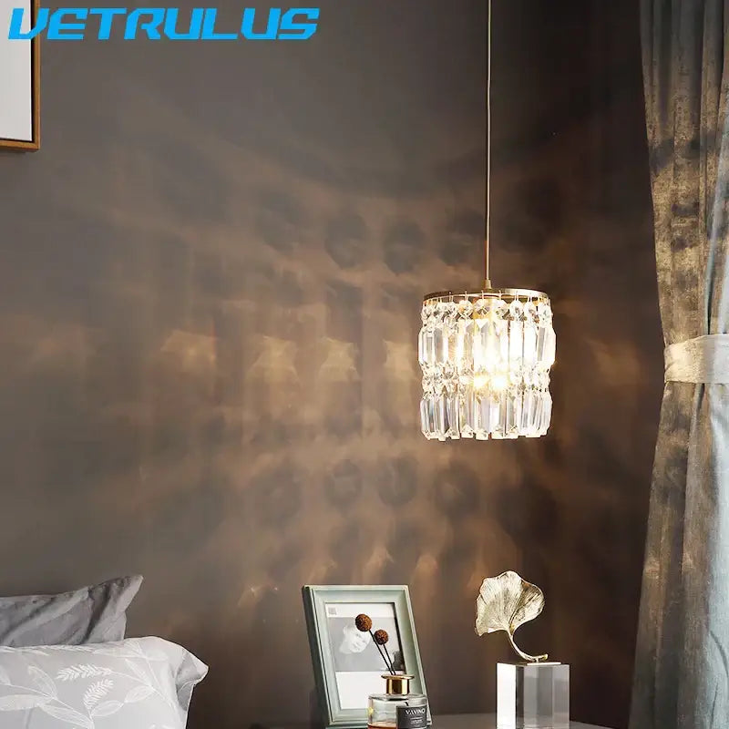 Modern gold 3 tier crystal chandelier pendant light dining room
