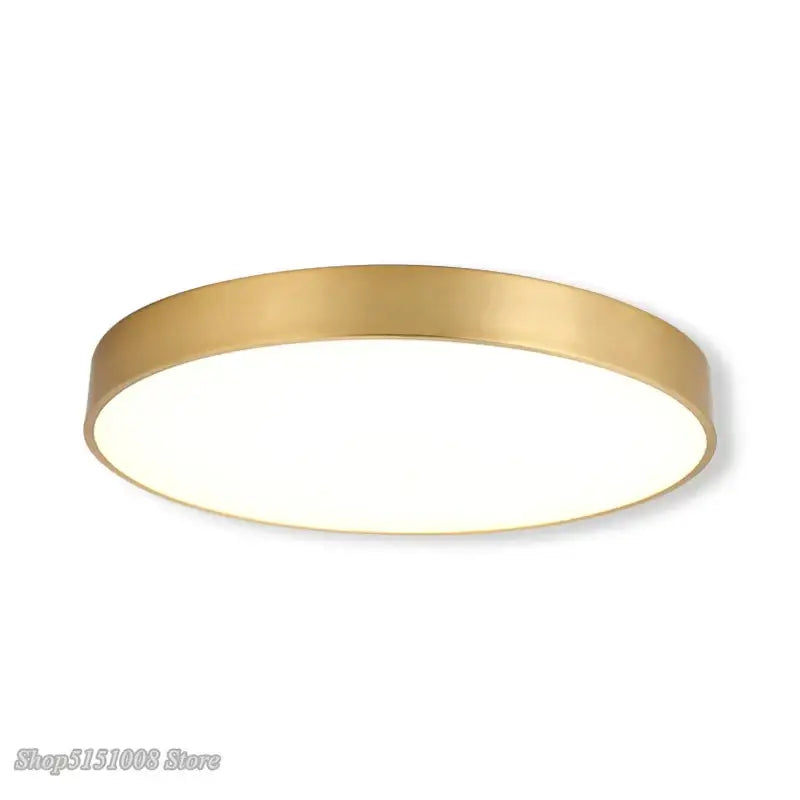 Modern gold acrylic led ceiling light for living room
