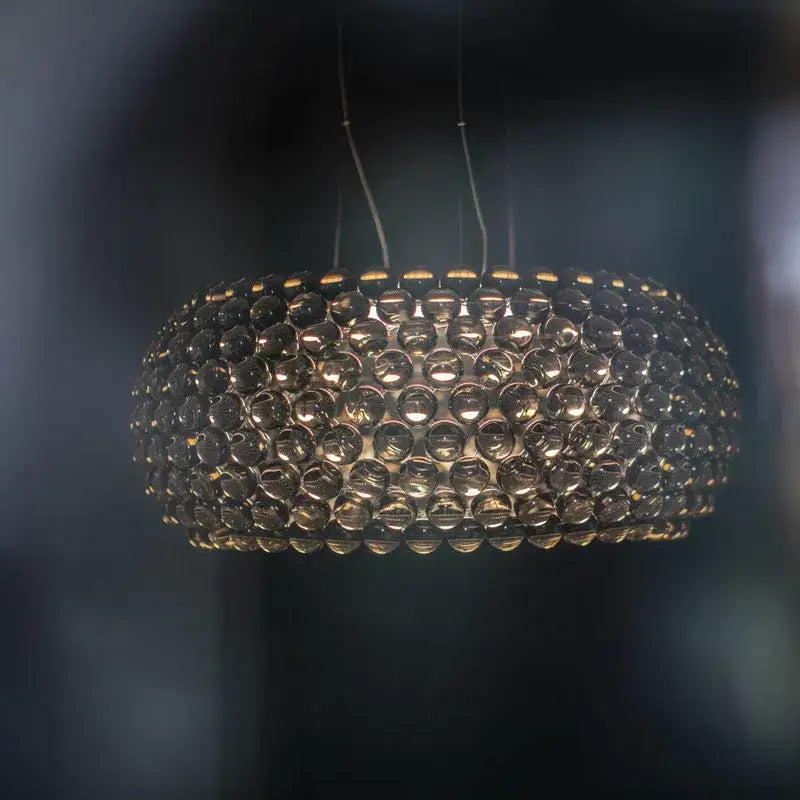 Modern gold acrylic rs7 bulb pendant lights dining room chandelier