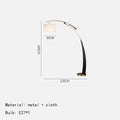 Modern gold adjustable metal floor lamp living room white shade