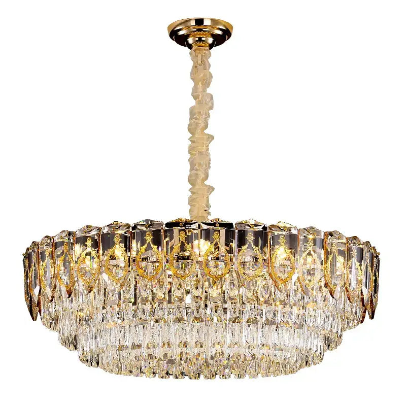 Modern gold and amber decorbites crystal chandelier dining room light