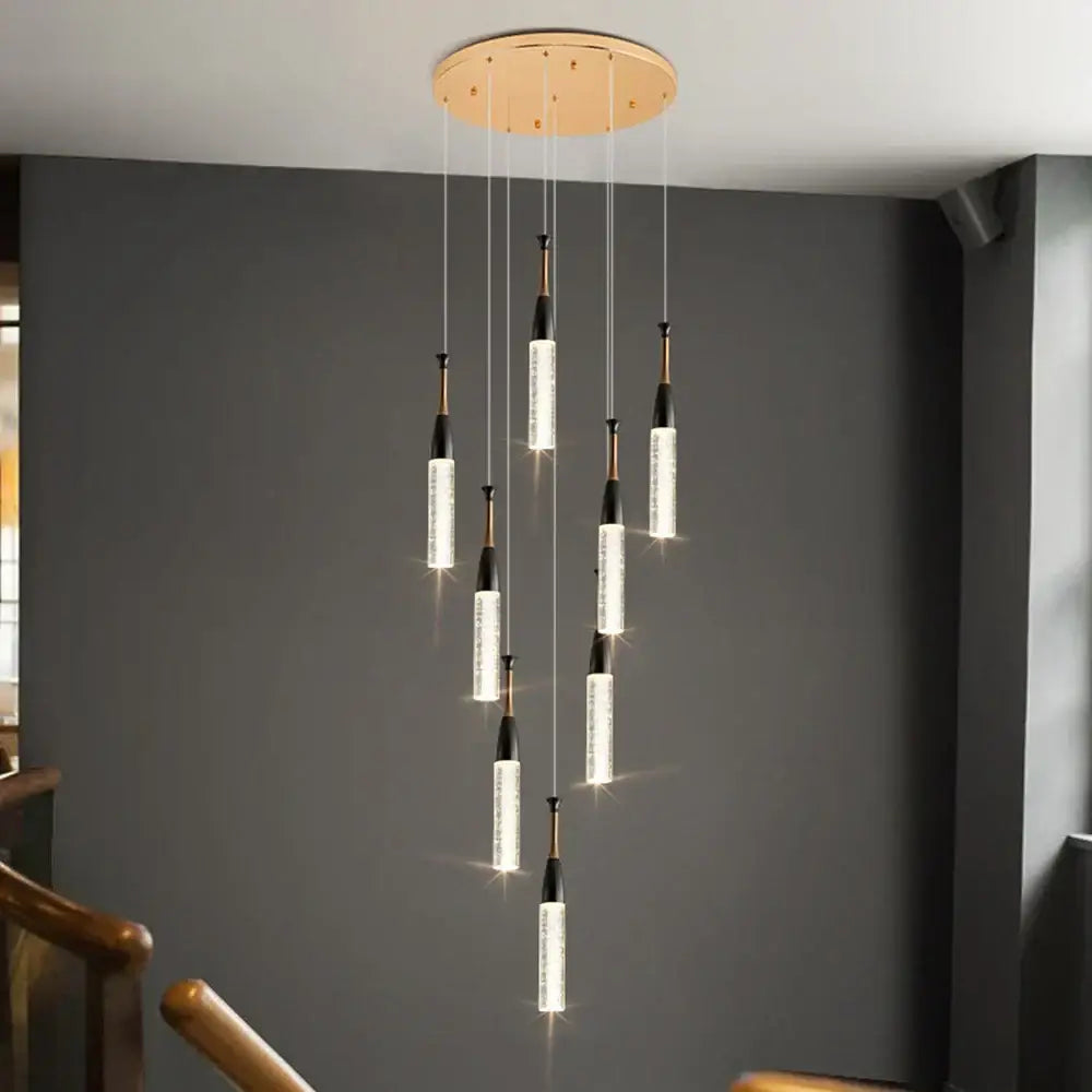 Modern gold and black decorbites crystal chandelier living room light