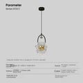 Modern gold and black led glass wall lamp bedroom pendant light