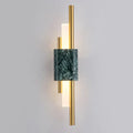 Modern gold and green marble wall lamp bedroom sconce