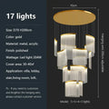 Modern gold and white decorbites acrylic led chandelier living room