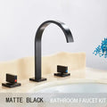 Modern gold arched dual handle basin faucet set bathroom mixer