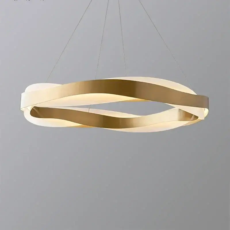 Modern gold & black circle pendant light living room chandelier