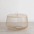 Modern gold & black coffee table living room wireframe side tables