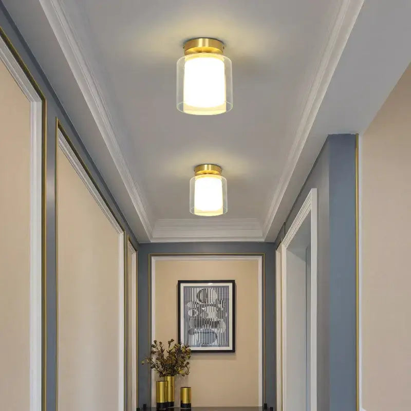 Modern gold black copper led ceiling light living room spotlight