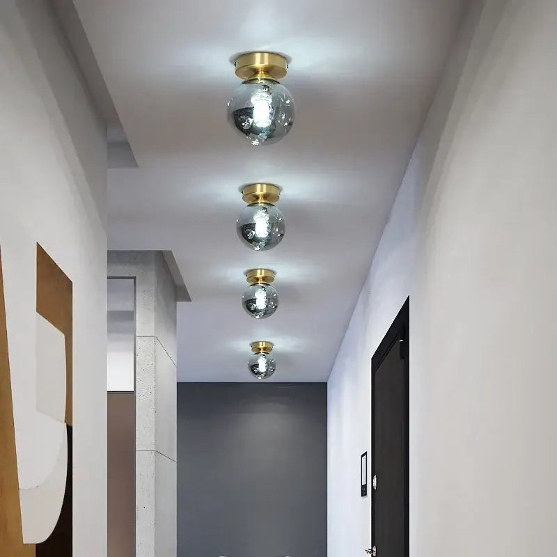 Modern gold black copper led ceiling light living room spotlight