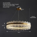 Modern gold & black crystal led chandelier dining room pendant light