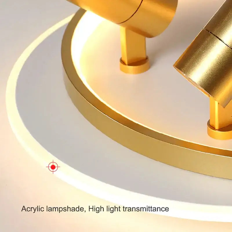 Modern gold & black decorbites dimmable led ceiling lights living room