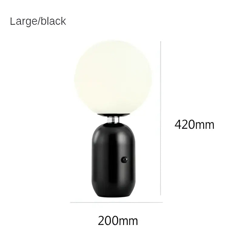 Modern gold & black decorbites glass ball led desk lamp bedroom light
