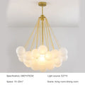 Modern gold & black frosted glass ball chandelier for dining room