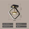 Modern gold & black ring led ceiling light for living room