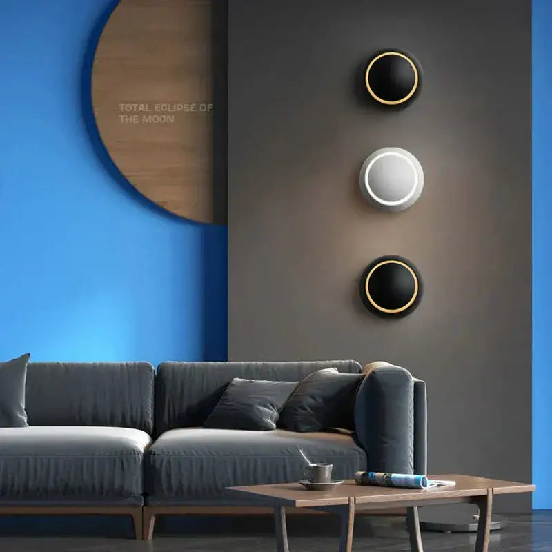 Modern gold black & white decorbites adjustable led crescent wall light