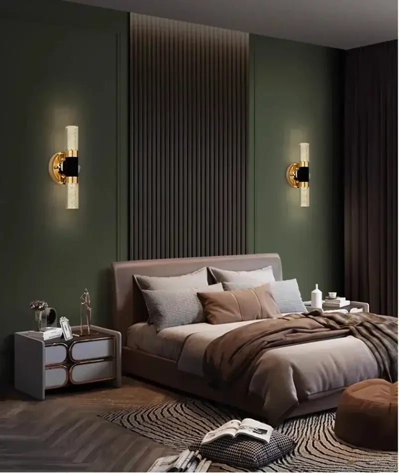 Modern gold bubble glass vanity lights bathroom sconces