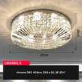 Modern gold & chrome crystal led ceiling lights living room chandelier