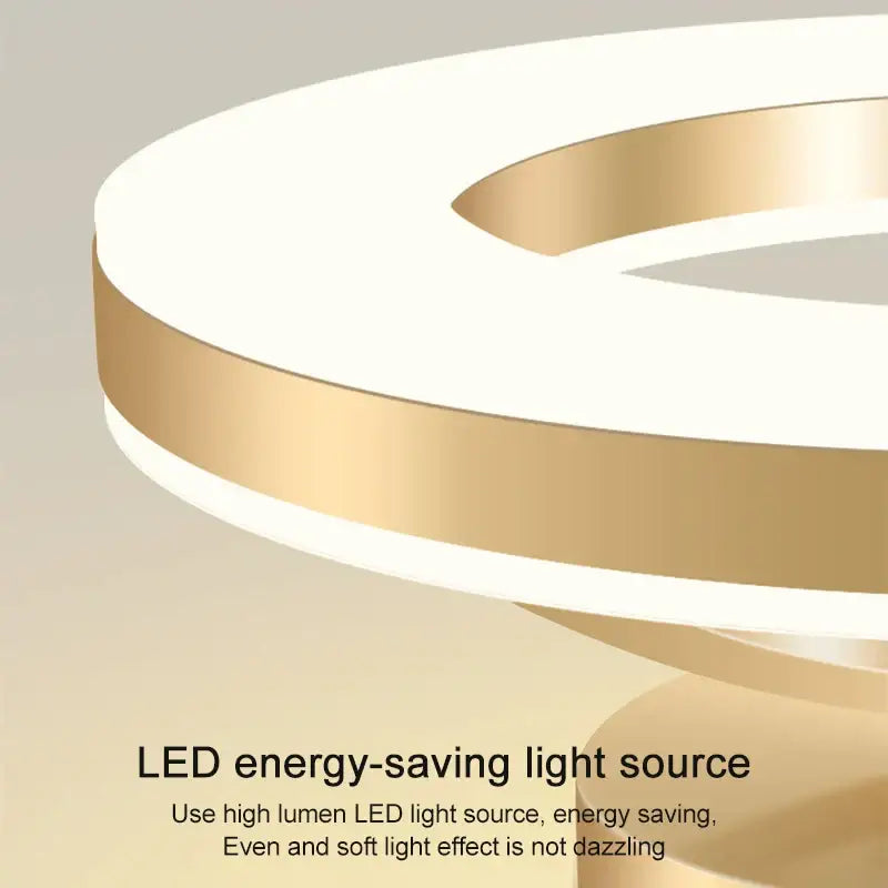 Modern gold circular led ceiling lamp for living room